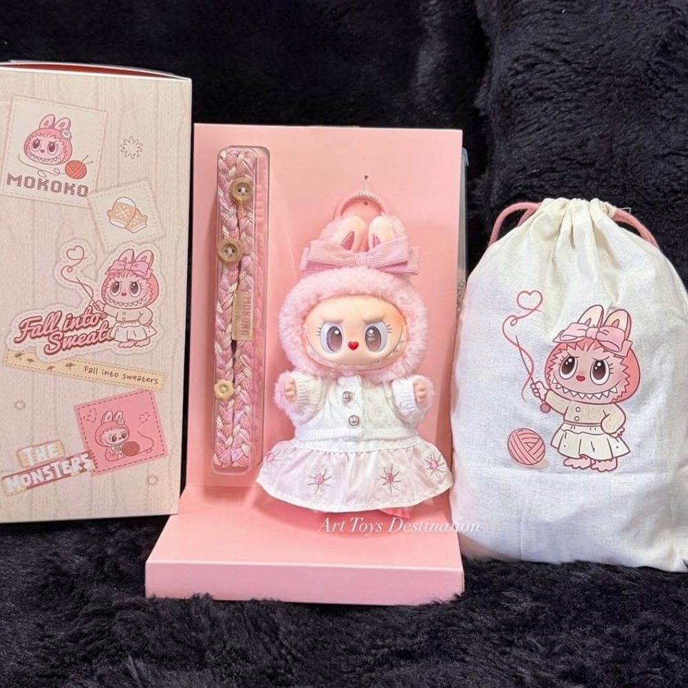 POP MART POP LAND Mokoko Fall Into Sweaters Vinyl Plush Pendant. Collectible
